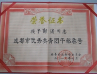2012年度成都市优秀共青团干部