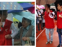 共庆川大120周年校庆大型义诊  天使志愿者在服务