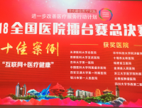 我院在2018全国医院擂台赛总决赛中荣获“全国十佳案例”奖