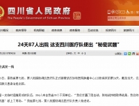【四川省人民政府】24天87人出院 这支四川医疗队使出“秘密武器” 